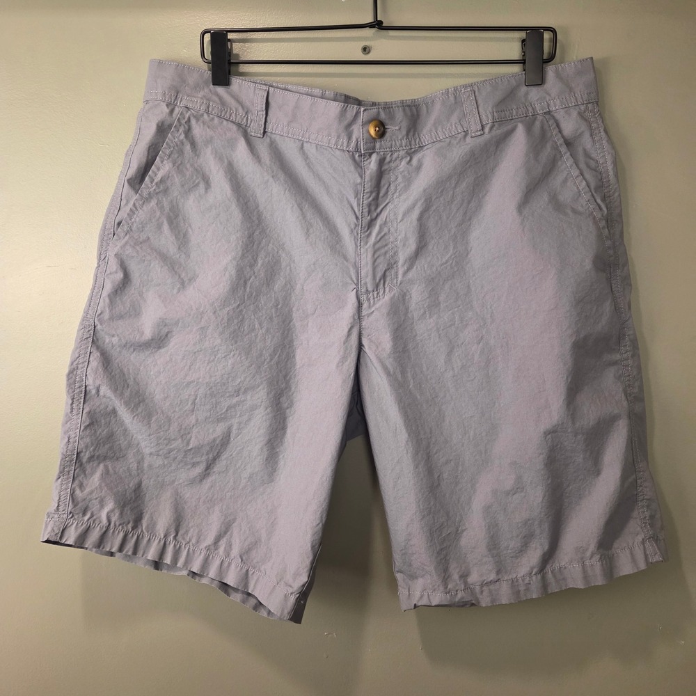 Columbia Men's Size 36 Chino Shorts 100% Cotton Gray 10" Inseam Casual Outdoors